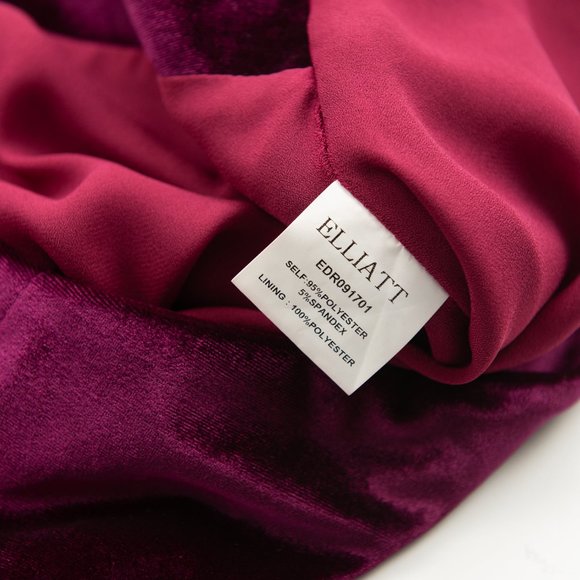 Elliatt Velvet Camo Dress Mini Cocktail Hi Low Sleeveless Burgundy Size XS - Picture 6 of 8